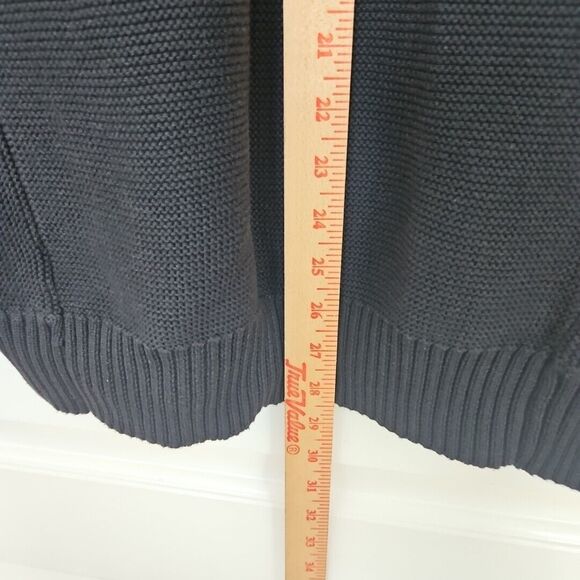 Calvin Klein 1/4 Zip Mens Navy Faux Suede Accents Pullover Cotton Blend XL Prep - Picture 6 of 10